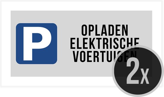 Pictogram Polystyreen Opladen Elektrische Voertuigen 30 X 15 Cm Parkeren