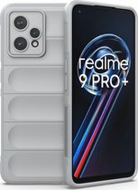 Mobigear Hoesje geschikt voor Realme 9 Pro Plus Telefoonhoesje Flexibel TPU | Mobigear Bumpy Backcover | 9 Pro Plus Case | Back Cover - Grijs