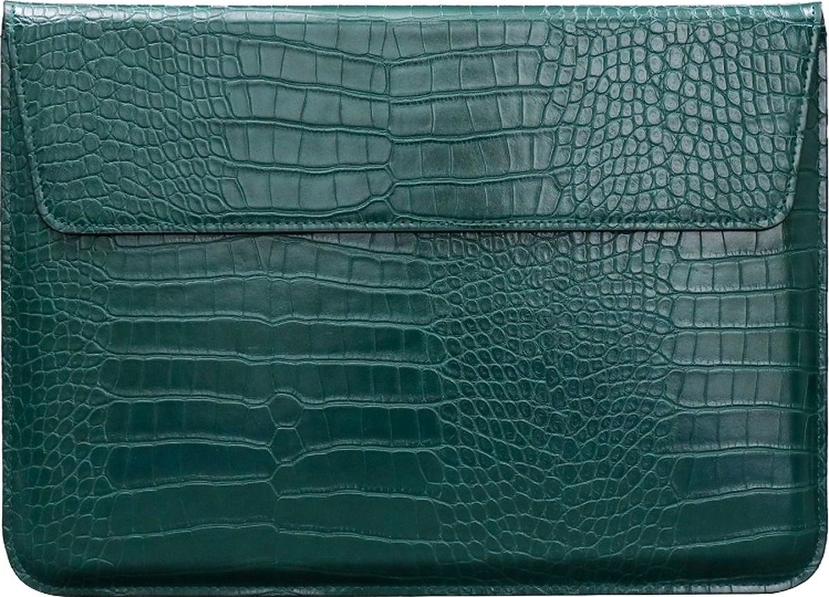 Mobigear Laptophoes geschikt voor Laptop | Mobigear Envelope Croco Sleeve 12 inch Laptop hoes - Groen