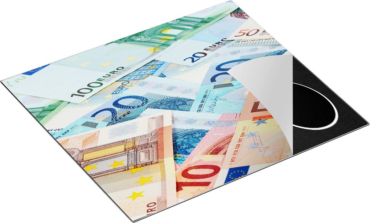 Chefcare Inductie Beschermer Euro Geld Biljetten - Briefjes - 59x52 cm - Afdekplaat Inductie - Kookplaat Beschermer - Inductie Mat