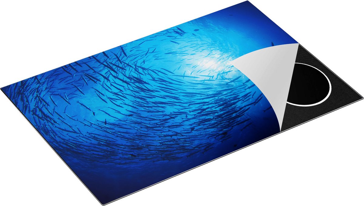 Chefcare Inductie Beschermer Zwerm Vissen in de Oceaan - 83x51,5 cm - Afdekplaat Inductie - Kookplaat Beschermer - Inductie Mat
