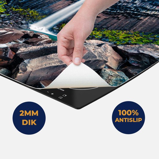 Chefcare Inductie Beschermer Waterval in IJsland - 95x55 cm - Afdekplaat Inductie - Kookplaat Beschermer - Inductie Mat