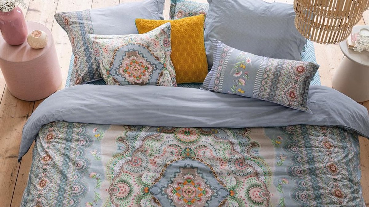 Pip Studio Majorelle Carpet dekbedovertrek - Tweepersoons - 200x200/220 - Blauw