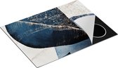 Chefcare Inductie Beschermer Abstracte Kunst - Marmer met Gloed - 71x52 cm - Afdekplaat Inductie - Kookplaat Beschermer - Inductie Mat
