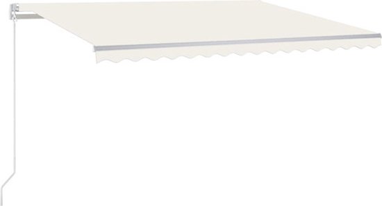 vidaXL Auvent extensible manuel avec LED 400 x 350 cm Crème