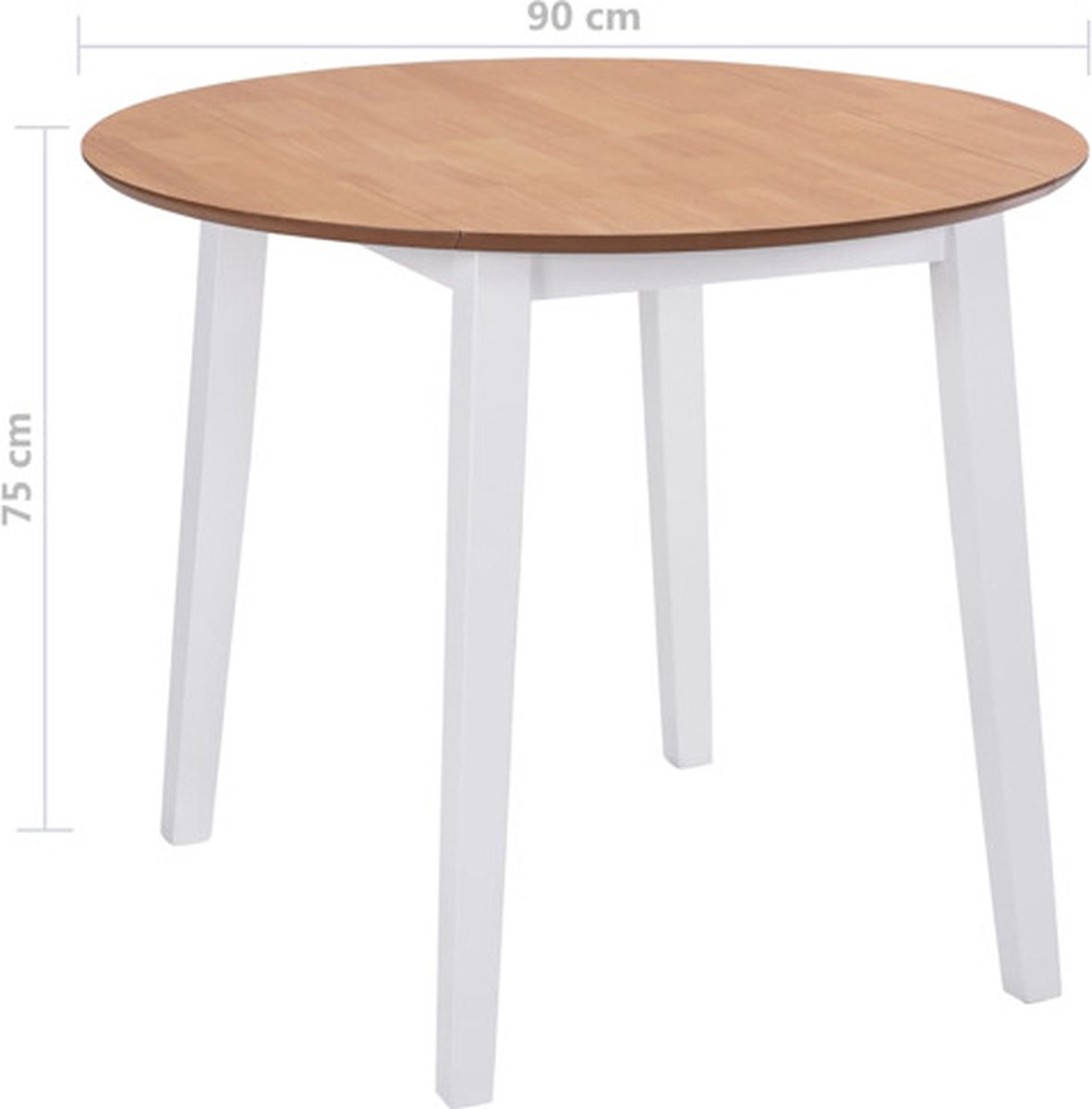 2 x Table haute pliable - Table de bar pliante en MDF blanc Aspect de bois