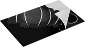 Chefcare Inductie Beschermer Afrikaanse Vrouw met een Tulband - Zwart Wit - 85x50 cm - Afdekplaat Inductie - Kookplaat Beschermer - Inductie Mat