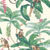 DUTCH WALLCOVERINGS Behang Monkey Puzzle wit