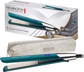 Remington Advanced Coconut Therapy Ceramic Hair Straightener - Salon Performance 110 mm Hair Straighteners with Integrated Temperature Sensor - S8648, Jade