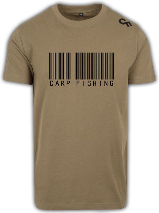 CarpFeeling - Vêtements de pêche - Chemise - Code à barres - Olive - Taille XL