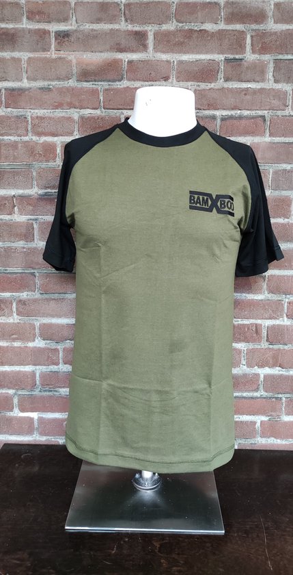 RIXIP T-shirt en Bamboe olive / noir - 2XL #20.11.13