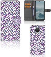 Telefoonhoesje Nokia G10 | G20 Flip Cover Feathers Color
