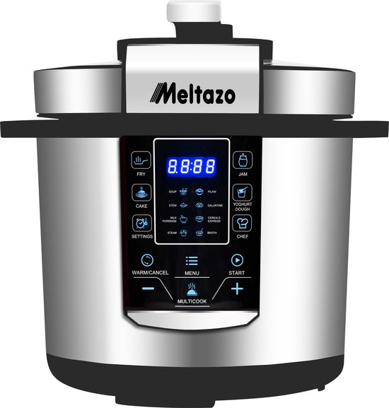 MELTAZO Multicooker, 6L, 14-in-1 Elektrische Snelkookpan