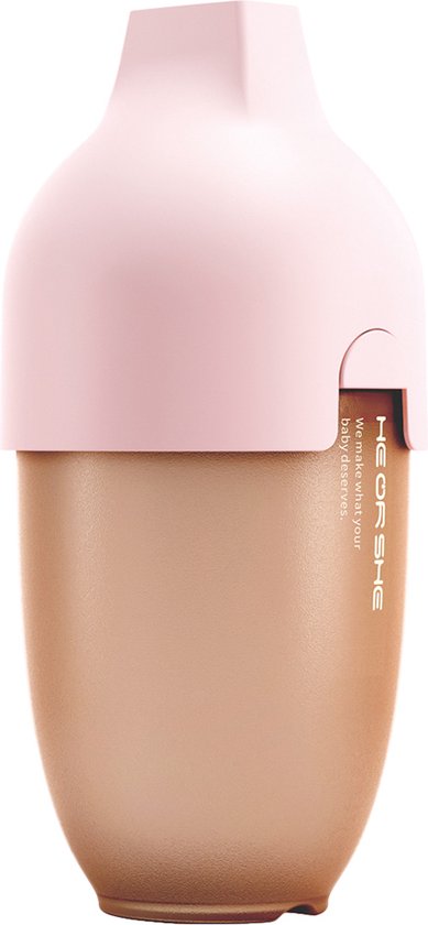 - HeorShe babyfles siliconen roze 240ml