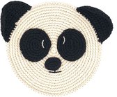 Luna-Leena duurzame platte panda beer met knisperend geluid - gebroken wit / zwart - toy/knuffel - in bio katoen - hand gehaakt in Nepal - knuffeldier - knisperdoekje - sound - kraamkado - cadeau - geboorte - bearl