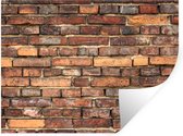 Muurstickers - Sticker Folie - Baksteen - Muren - Rood - Bruin - 120x90 cm - Plakfolie - Muurstickers Kinderkamer - Zelfklevend Behang - Zelfklevend behangpapier - Stickerfolie