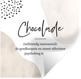 Stickers muraux - Proverbes - Chocolat - Citations - Dictionnaire - Définition Chocolat - 30x30 cm - Feuille adhésive