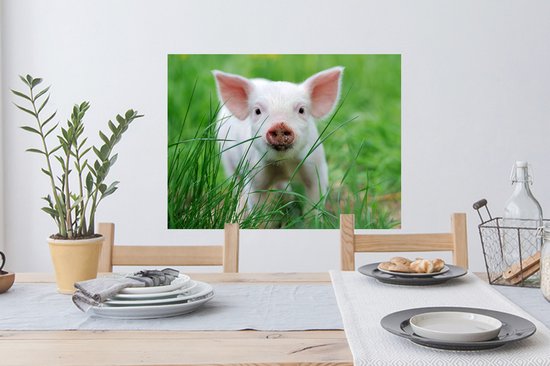 Stickers Stickers muraux - Cochon - Animaux - Porcinet - 80x60 cm - Film adhésif