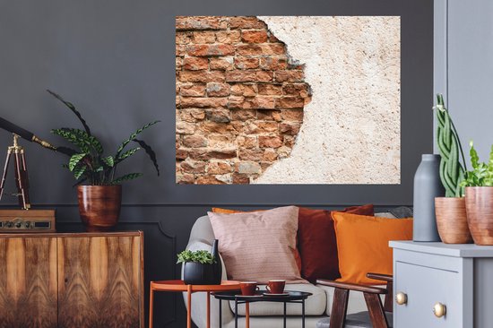 Stickers muraux - Film autocollant - Plâtre - Mur - Brique - 120x90 cm - Film adhésif - Stickers muraux chambre enfant - Papier peint autocollant - Papier peint autocollant - Film autocollant