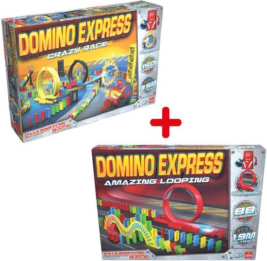Thumbnail van een extra afbeelding van het spel Goliath Domino Express - Startset + Amazing Looping duo box