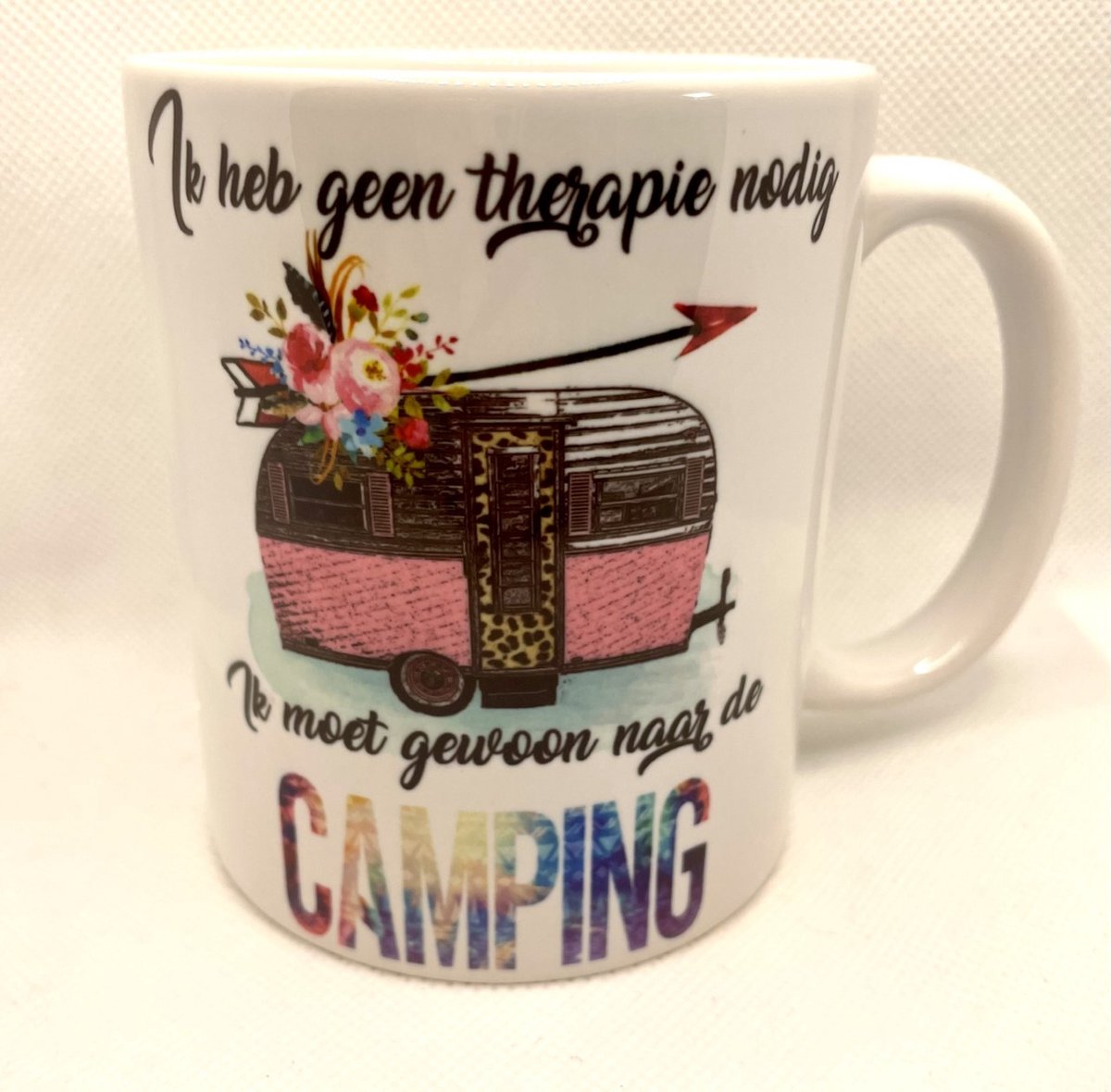 Mok camping/Camping cadeau/Mok ik heb geen therapie nodig ik moet gewoon naar de camping