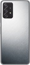Geschikt voor Samsung Galaxy A53 5G hoesje - Metaal print - Grijs - Zwart - Wit - Siliconen Telefoonhoesje
