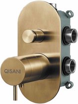 Qisani Flow thermostatische inbouwkraan 2-weg ovaal Gold / Goud