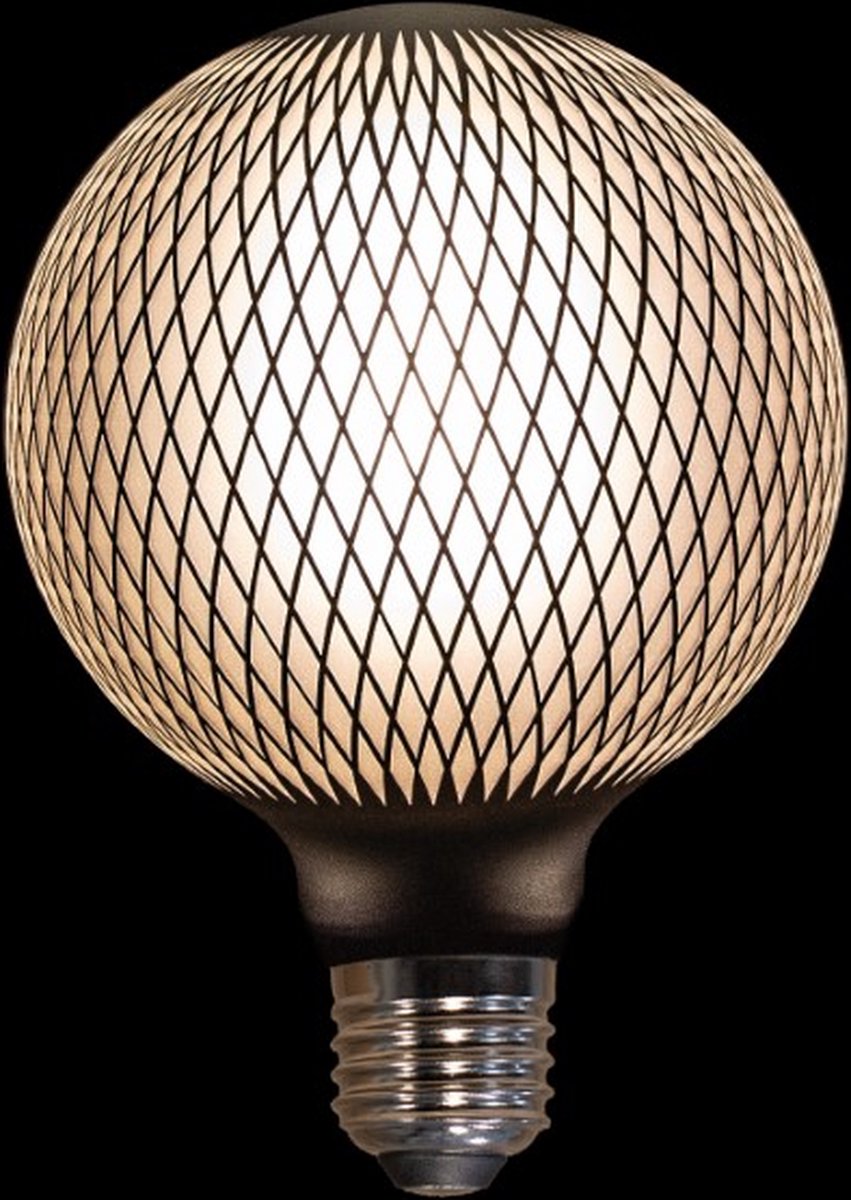 Annas collection - Led lamp raster zwart 125x170 mm 4w/e27 dimbaar