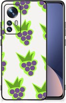 Smartphone Hoesje Xiaomi 12 | 12X TPU Bumper met Zwarte rand Druiven