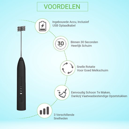 GrandLux électrique rechargeable via USB - Mousseur à lait - 3