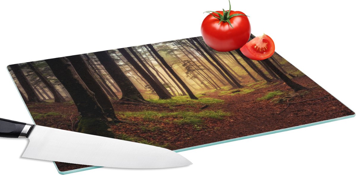 Glazen Snijplank - 39x28 - Bomen - Natuur - Bos - Snijplanken Glas