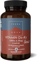Terranova Vitamine D3 25 mcg met K2 50 mcg 100 capsules