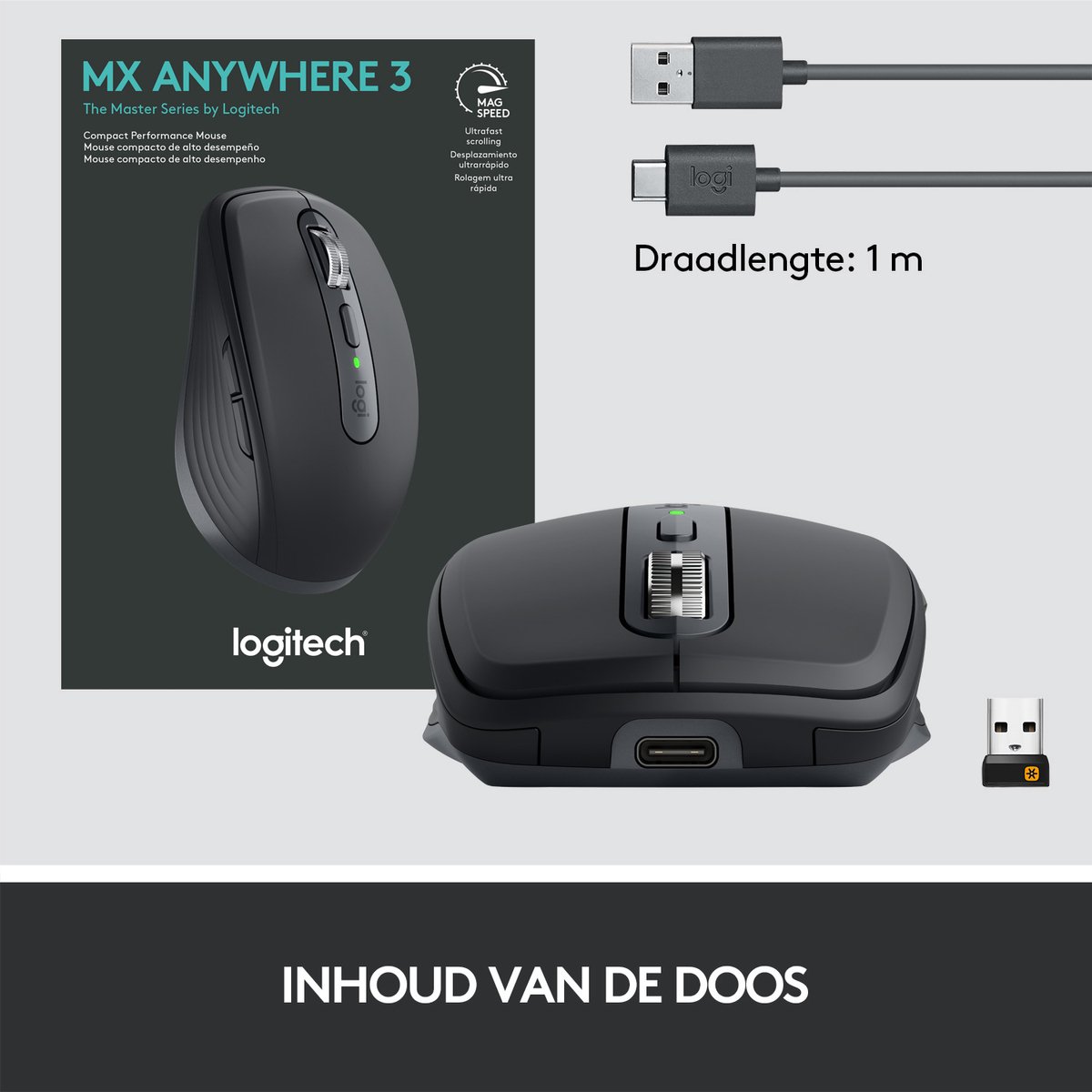 Logitech MX Anywhere 3 Zwart
