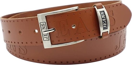 4cm blauwe XXXL riem - lederen jeans riem blauw met mooie gesp