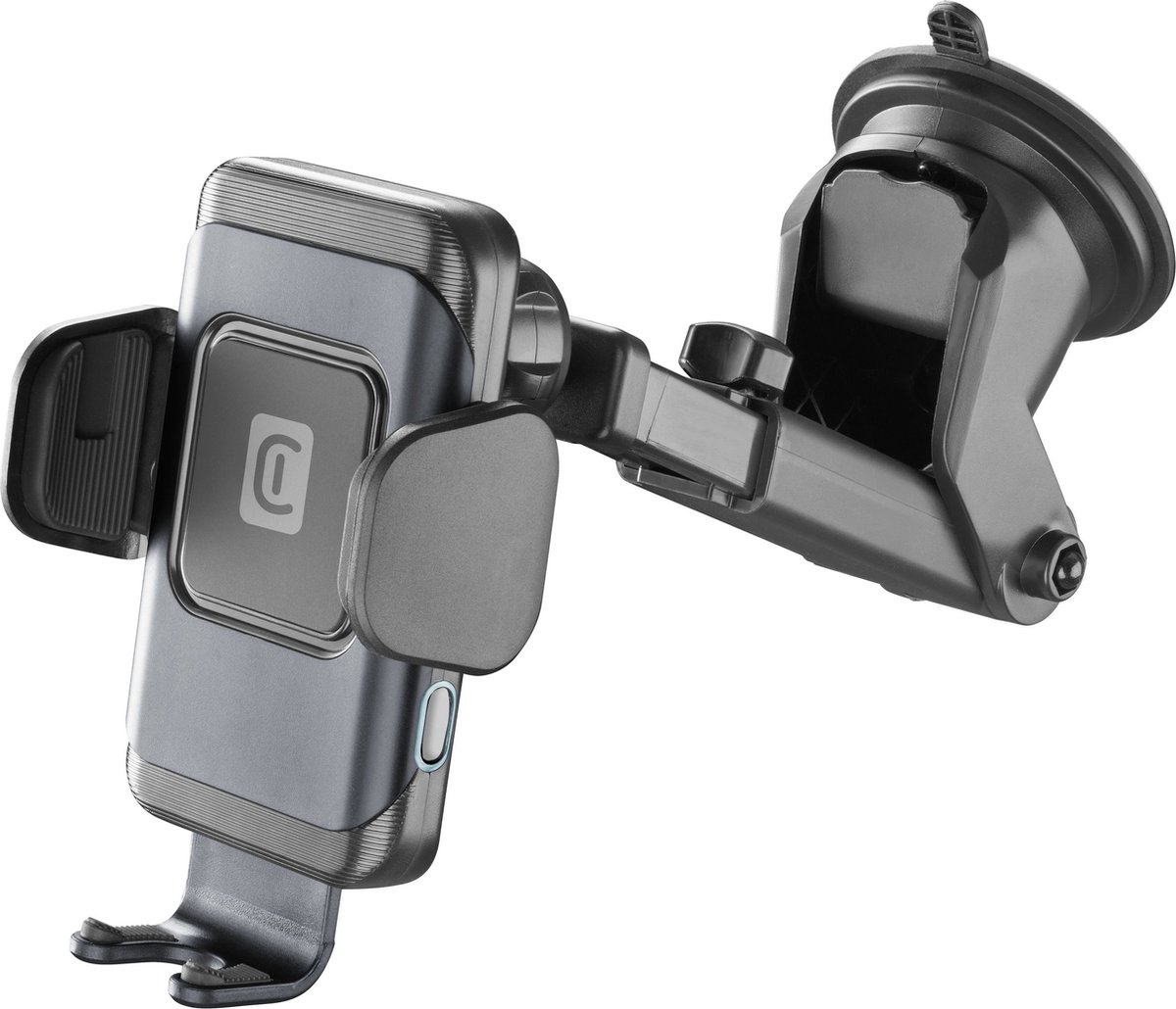 Cellularline Hug Air Pro, Mobiele telefoon/Smartphone, Actieve houder, Auto, Zwart