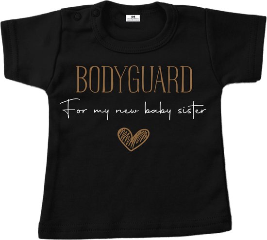 Shirt grote broer-bodyguard for my new baby sister-Maat 98