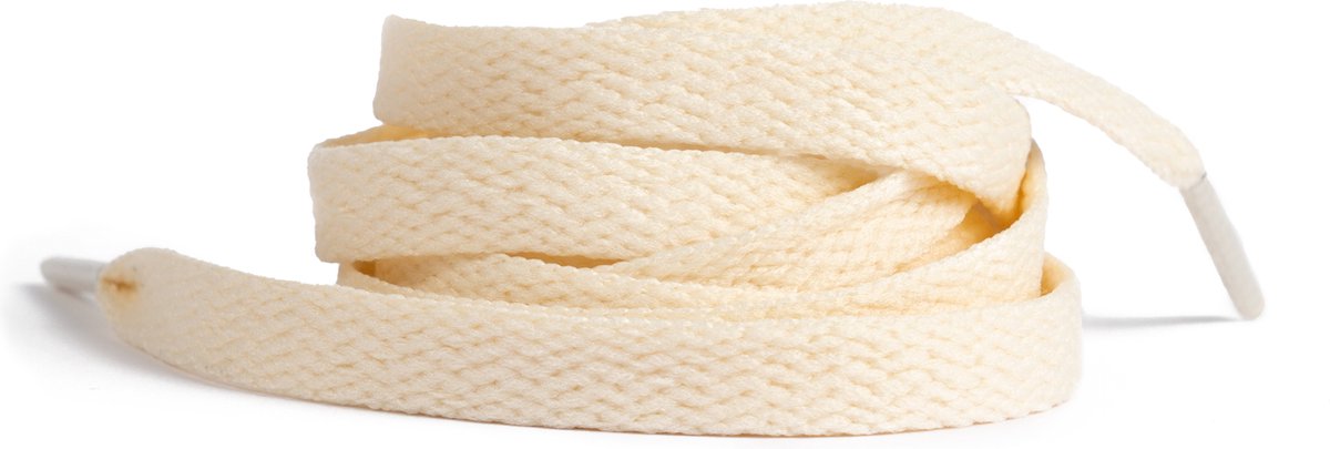 GBG Sneaker Veters 160CM - Off-White - Sail - Creme - Gebroken Wit - Schoenveters - Laces - Platte Veter - o.a. geschikt voor Asics, New Balance, Nike