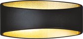 Applique noir doré, blanc, gris LED ovale 5W 175mm large