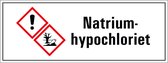 Natriumhypochloriet GHS tekststicker 200 x 75 mm