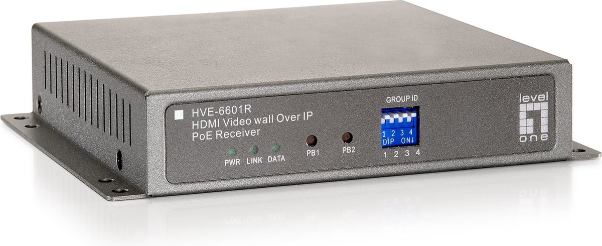 LevelOne HVE-6601R AV-receiver Grijs