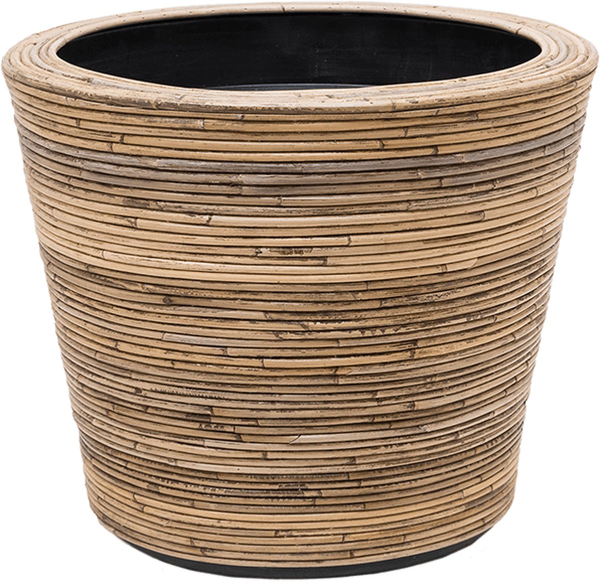 Bloempot Rotan Uitstraling - Plantenmand - Drypot Bloemenmand Streep - Het Mandenhuys