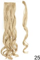 WrapAround Paardenstaart Extension | Lang Krullend Golvend | Ponytail Extensions -| 56 cm - Gold blond 25