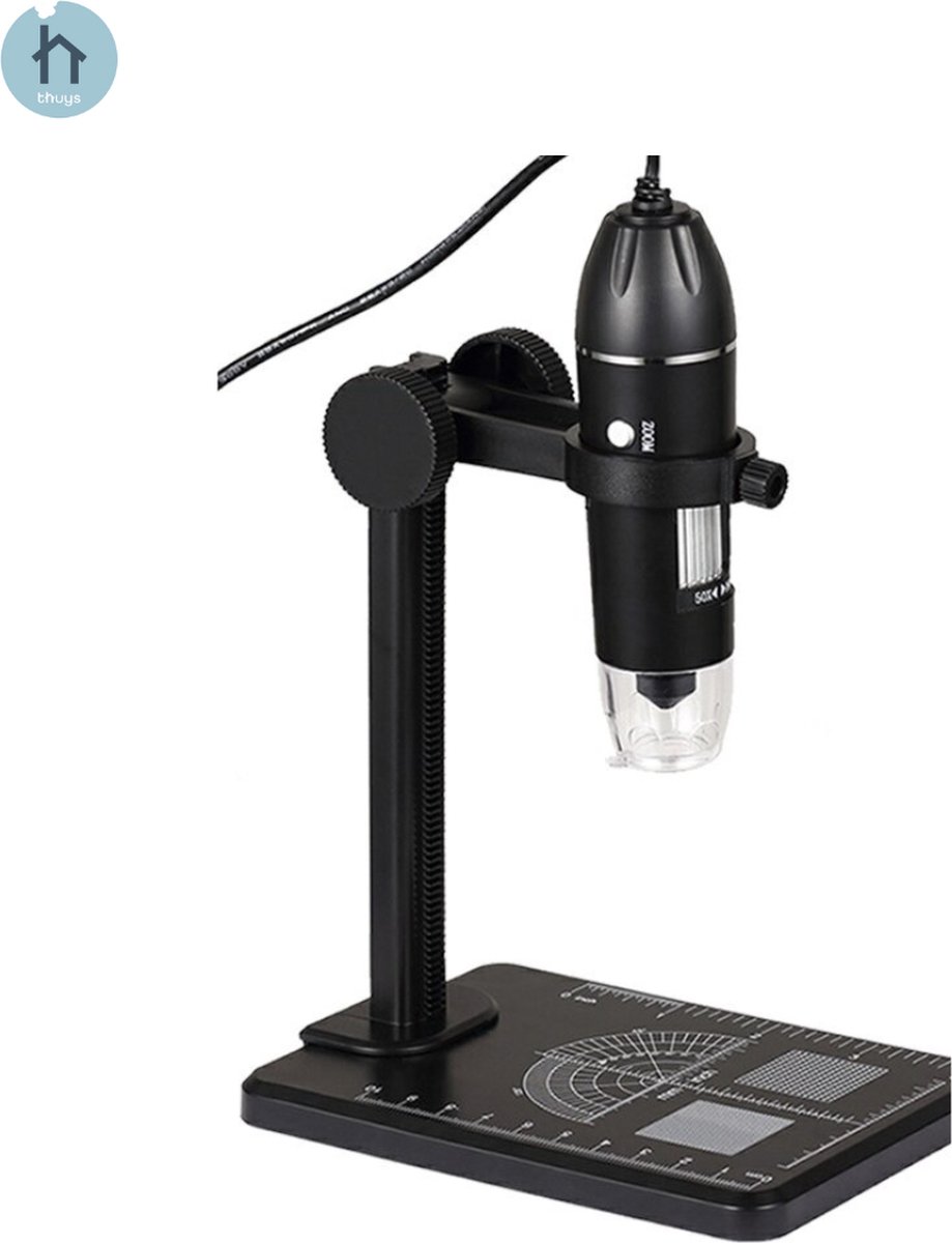 Thuys Microscoop - Microscoop Voor Kinderen - Microscoop Digitaal - Draadloos - 1600x Zoom - Videoverbinding - USB - Windows - Mac -