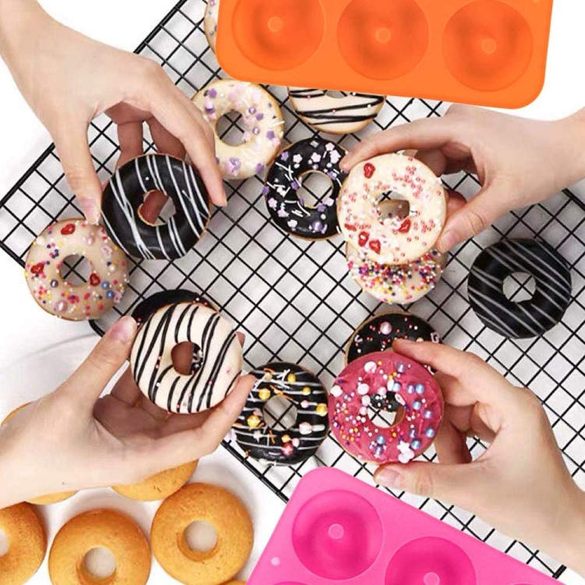 Diamond-Heart - Siliconen Bakvorm voor Donuts - Bakken - Donut vorm