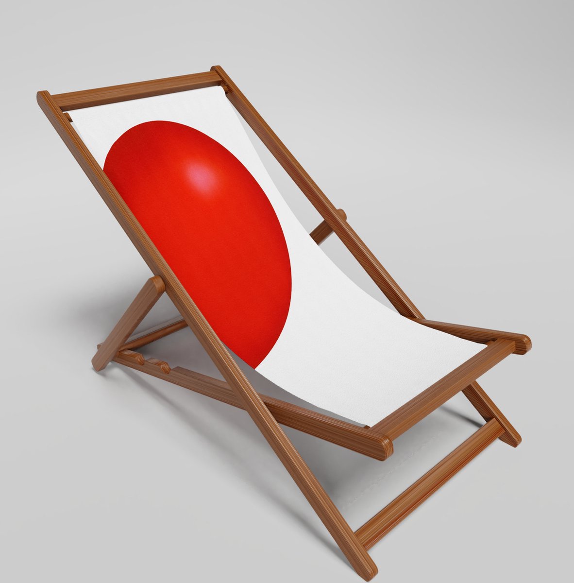 Strandstoel-bedrukken - Strandstoel Inklapbaar Right Heart - Vouwstoel - Verstelbaar - Stof en FSC Acaciahout Hoge Kwaliteit