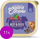 11x Edgard & Cooper Cup Boeuf & Canard - Nourriture pour chiens - 150g