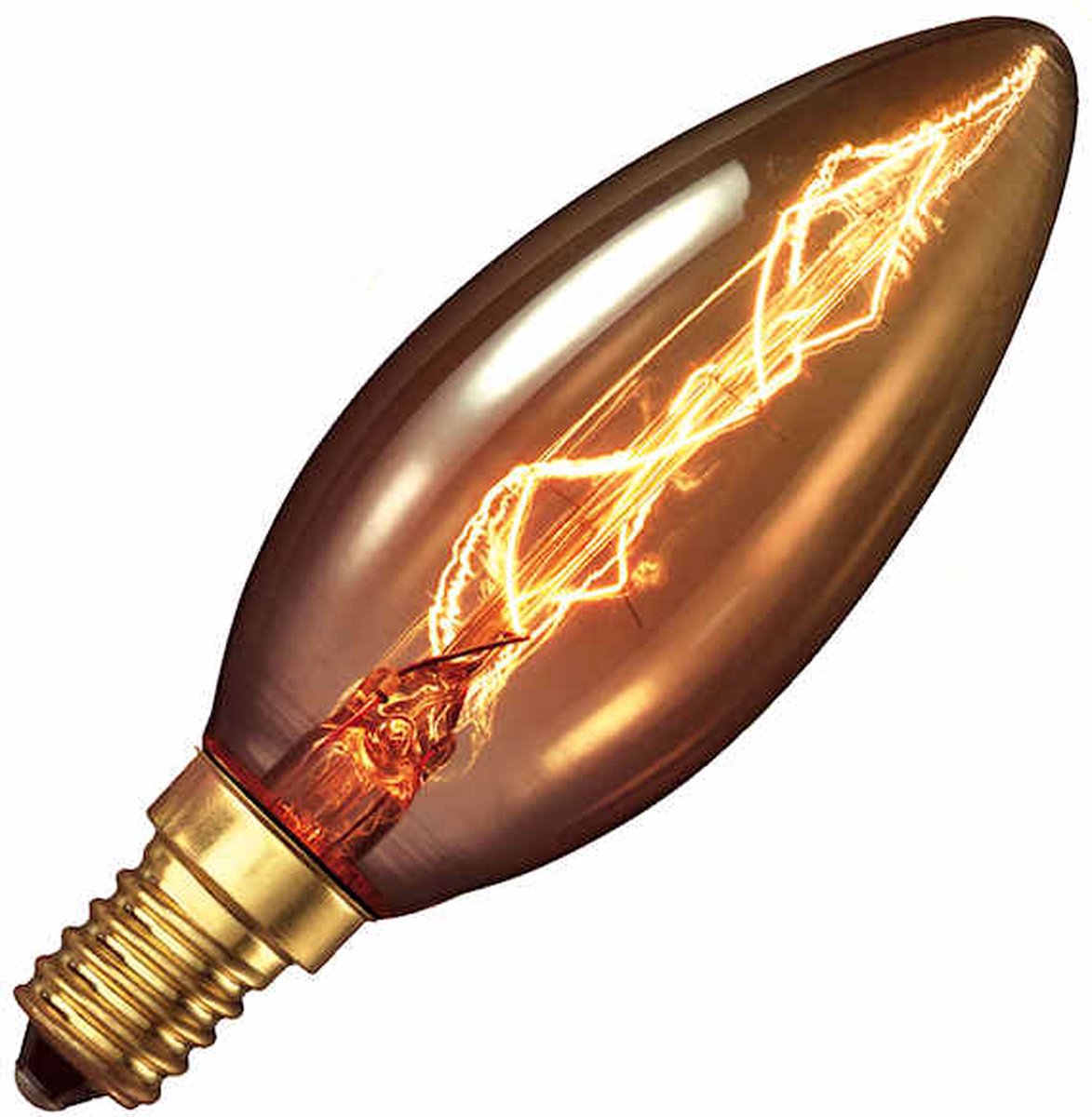 Calex Ampoule LED Vintage Or - 3.5W Source de Lumière Filament - E14 - B35  - Dimmable