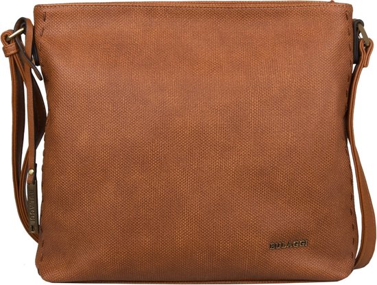 Bulaggi Crossover tas Gerbera voor Dames / Crossbody - cognac - vegan leather / Bruine handtas met verstelbare schouderriem