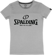 Spalding Essential Logo T-Shirt Dames - Grijs Gemeleerd | Maat: XL