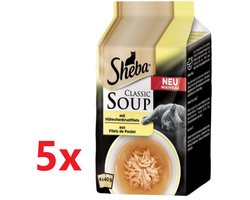Sheba - Classic Soup Kip - Kattenvoer Multipack - 5 verpakkingen van 4x40g